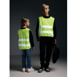 Gilet haute visibilité personnalisé de signalisation en rPET GRS enfant