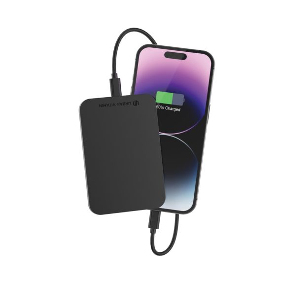 Powerbank personnalisé magnétique 3000mAh en plastique/alu RCS UrbanVitamin Burbank