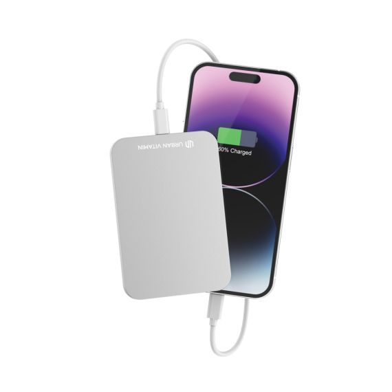 Powerbank personnalisé magnétique 3000mAh en plastique/alu RCS UrbanVitamin Burbank