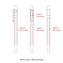 Stylo bille personnalisé en aluminium recyclé et bambou