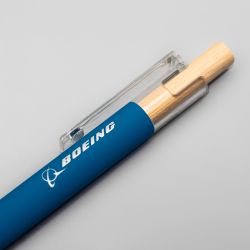 Stylo bille personnalisé en aluminium bambou et recyclé