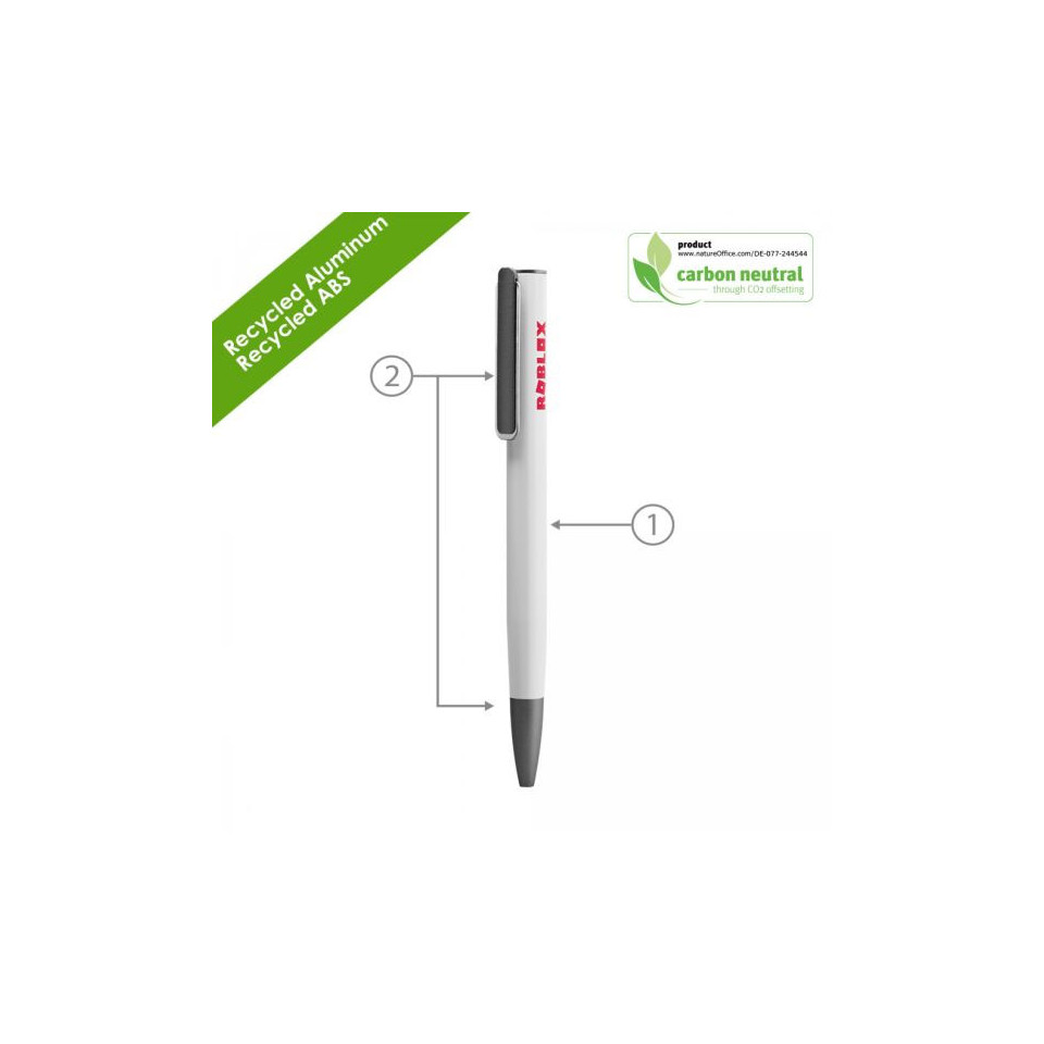 Stylo bille personnalisé en aluminium recyclé