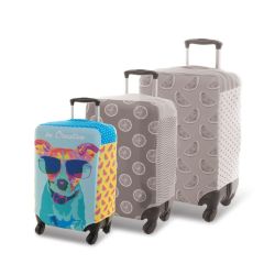 Couvre valise en polyester personnalisable sur mesure fabriqué en Europe