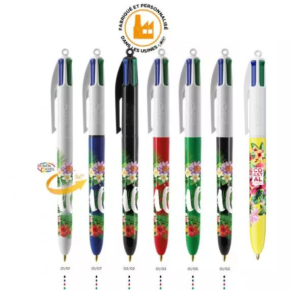 Stylo bille bic 4 couleurs personnalisé - Fab France - BIC 4