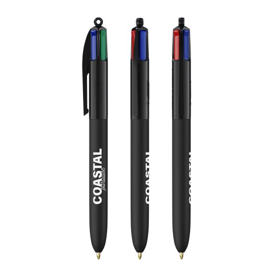 Stylo 4 couleurs publicitaire fabriqué en France BIC® Colours Soft touch