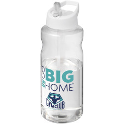Bouteille publicitaire de sport H2O Active® Big Base de 1 litre avec couvercle à bec verseur fabriqué en Europe