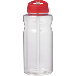 Bouteille publicitaire de sport H2O Active® Big Base de 1 litre avec couvercle à bec verseur fabriqué en Europe