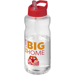 Bouteille publicitaire de sport H2O Active® Big Base de 1 litre avec couvercle à bec verseur fabriqué en Europe