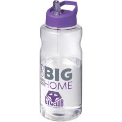 Bouteille publicitaire de sport H2O Active® Big Base de 1 litre avec couvercle à bec verseur fabriqué en Europe