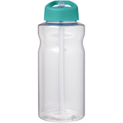 Bouteille publicitaire de sport H2O Active® Big Base de 1 litre avec couvercle à bec verseur fabriqué en Europe