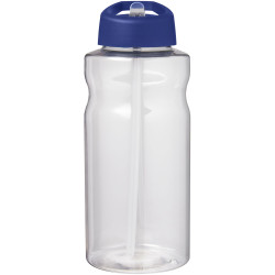 Bouteille publicitaire de sport H2O Active® Big Base de 1 litre avec couvercle à bec verseur fabriqué en Europe