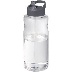 Bouteille publicitaire de sport H2O Active® Big Base de 1 litre avec couvercle à bec verseur fabriqué en Europe