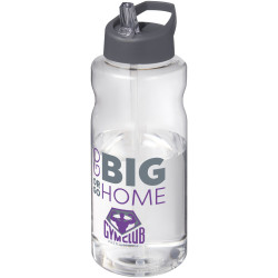 Bouteille publicitaire de sport H2O Active® Big Base de 1 litre avec couvercle à bec verseur fabriqué en Europe