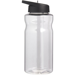 Bouteille publicitaire de sport H2O Active® Big Base de 1 litre avec couvercle à bec verseur fabriqué en Europe