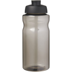 Bouteille publicitaire de sport H2O Active® Eco Big Base de 1 litre à couvercle rabattable fabriqué en Europe