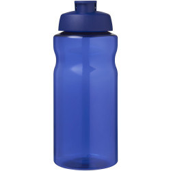 Bouteille publicitaire de sport H2O Active® Eco Big Base de 1 litre à couvercle rabattable fabriqué en Europe