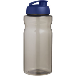 Bouteille publicitaire de sport H2O Active® Eco Big Base de 1 litre à couvercle rabattable fabriqué en Europe