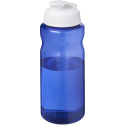 Bouteille publicitaire de sport H2O Active® Eco Big Base de 1 litre à couvercle rabattable fabriqué en Europe