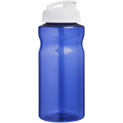 Bouteille publicitaire de sport H2O Active® Eco Big Base de 1 litre à couvercle rabattable fabriqué en Europe