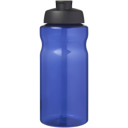 Bouteille publicitaire de sport H2O Active® Eco Big Base de 1 litre à couvercle rabattable fabriqué en Europe