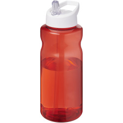 Bouteille publicitaire de sport H2O Active® Eco Big Base de 1 litre avec couvercle à bec verseur fabriqué en Europe