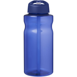 Bouteille publicitaire de sport H2O Active® Eco Big Base de 1 litre avec couvercle à bec verseur fabriqué en Europe