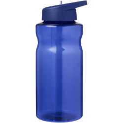 Bouteille publicitaire de sport H2O Active® Eco Big Base de 1 litre avec couvercle à bec verseur fabriqué en Europe