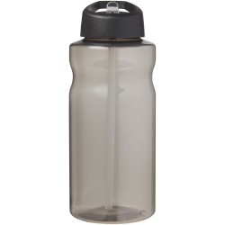 Bouteille publicitaire de sport H2O Active® Eco Big Base de 1 litre avec couvercle à bec verseur fabriqué en Europe