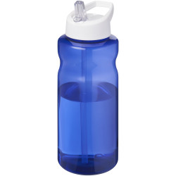 Bouteille publicitaire de sport H2O Active® Eco Big Base de 1 litre avec couvercle à bec verseur fabriqué en Europe