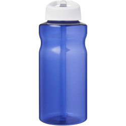 Bouteille publicitaire de sport H2O Active® Eco Big Base de 1 litre avec couvercle à bec verseur fabriqué en Europe