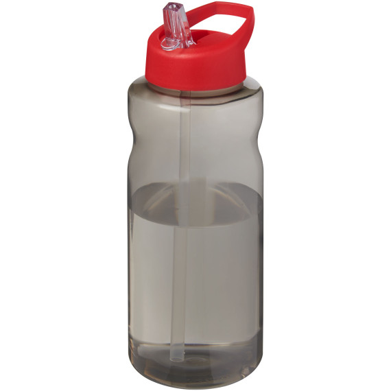 Bouteille publicitaire de sport H2O Active® Eco Big Base de 1 litre avec couvercle à bec verseur fabriqué en Europe