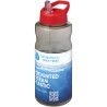 Bouteille publicitaire de sport H2O Active® Eco Big Base de 1 litre avec couvercle à bec verseur fabriqué en Europe