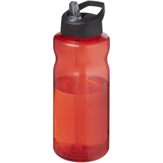 Bouteille publicitaire de sport H2O Active® Eco Big Base de 1 litre avec couvercle à bec verseur fabriqué en Europe