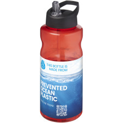 Bouteille publicitaire de sport H2O Active® Eco Big Base de 1 litre avec couvercle à bec verseur fabriqué en Europe