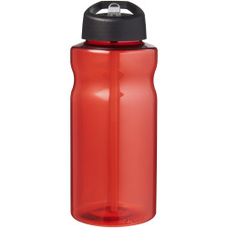 Bouteille publicitaire de sport H2O Active® Eco Big Base de 1 litre avec couvercle à bec verseur fabriqué en Europe