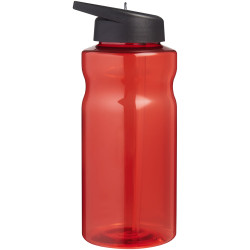 Bouteille publicitaire de sport H2O Active® Eco Big Base de 1 litre avec couvercle à bec verseur fabriqué en Europe