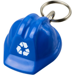 Porte-clés publicitaire Kolt recyclé en forme de casque de chantier fabriqué en Europe