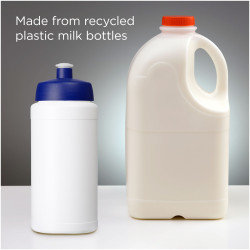 Gourde publicitaire de sport recyclée Baseline de 500 ml fabriqué en Europe Gourde publicitaire de sport recyclée Baseline de 500 ml fabriqué en Europe