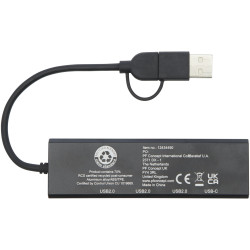 Concentrateur publicitaire USB 2.0 Rise en aluminium recyclé certifié RCS