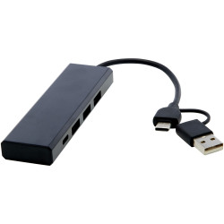 Concentrateur publicitaire USB 2.0 Rise en aluminium recyclé certifié RCS