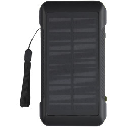 Batterie publicitaire de secours Soldy solaire à dynamo en plastique recyclé RCS de 10 000 mAh