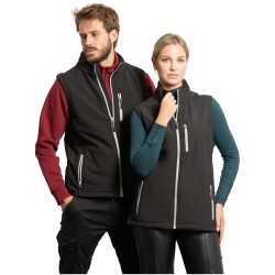 Gilet publicitaire softshell unisexe Nevada