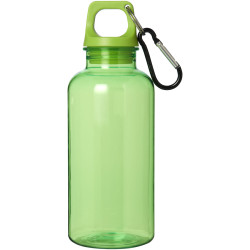 Bouteille publicitaire d'eau 400 ml en aluminium recyclé certifié RCS Oregon avec mousqueton