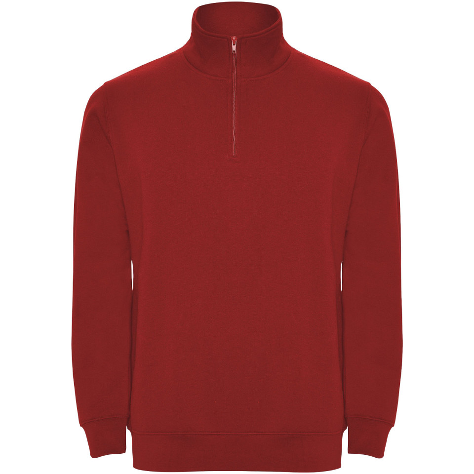 Pull publicitaire zippé Aneto avec fermeture quart de zip