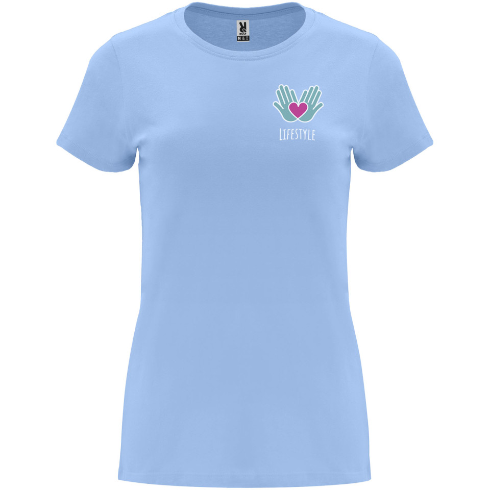 T-shirt publicitaire Capri à manches courtes pour femme