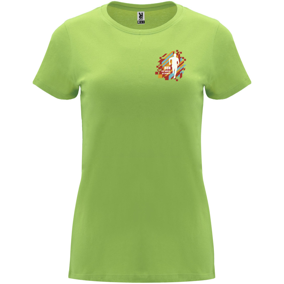 T-shirt publicitaire Capri à manches courtes pour femme