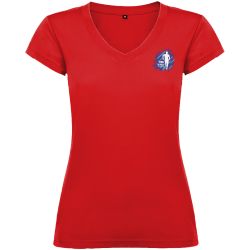 T-shirt publicitaire Victoria à col en V et manches courtes pour femme