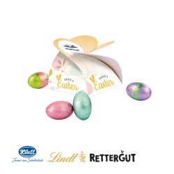 Petit coffret personnalisé avec œuf de pâques,Lindt, Rettergut ou Klett