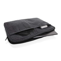 Pochette publicitaire ordinateur 15,6'' en coton recyclé AWARE™ Laluka