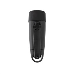 Torche publicitaire rechargeable par USB avec manivelle en plastique RCS recyclé